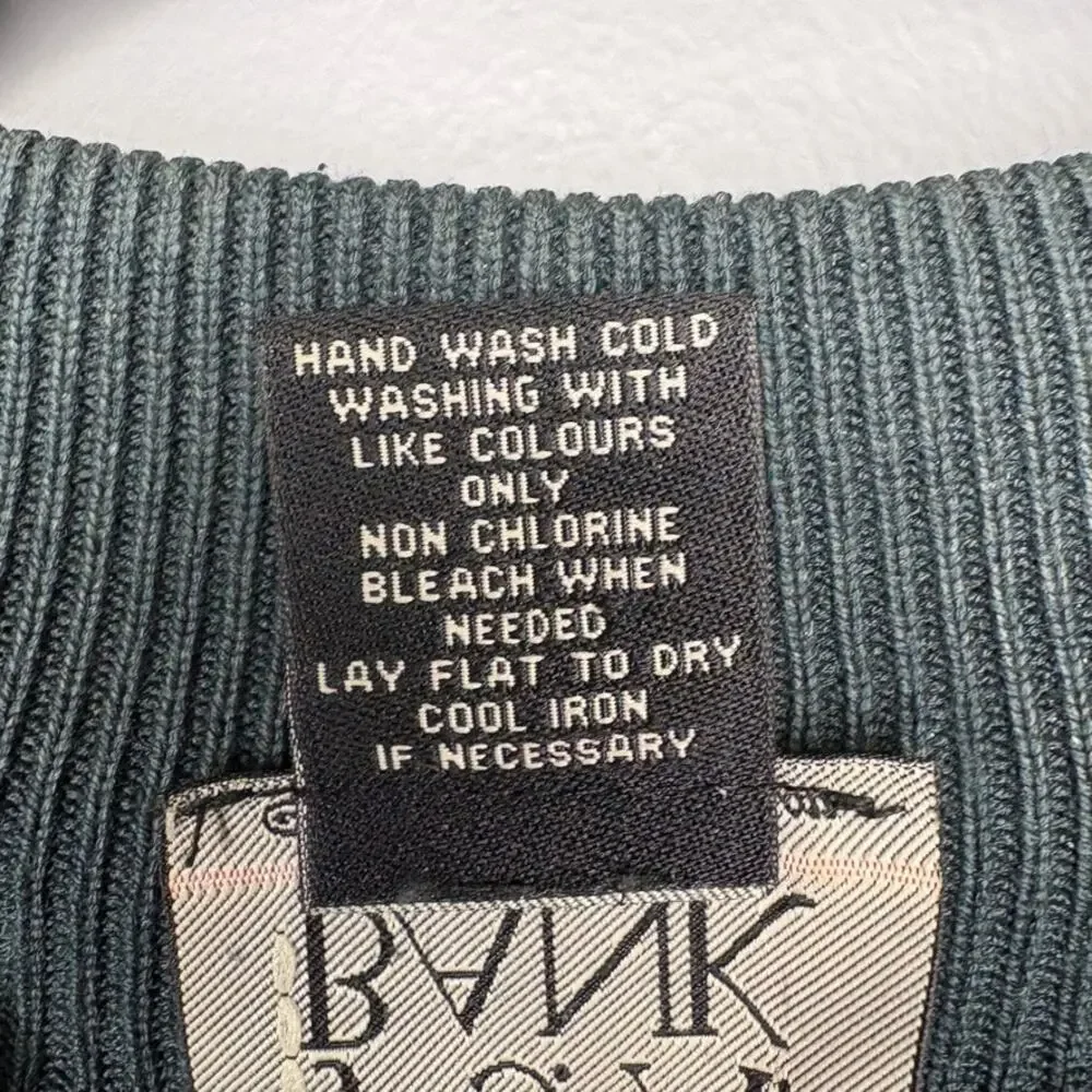Jos A Bank Silk Preppy Old Money Mock Neck Green‎ Lightweight Sweater Mens XL
